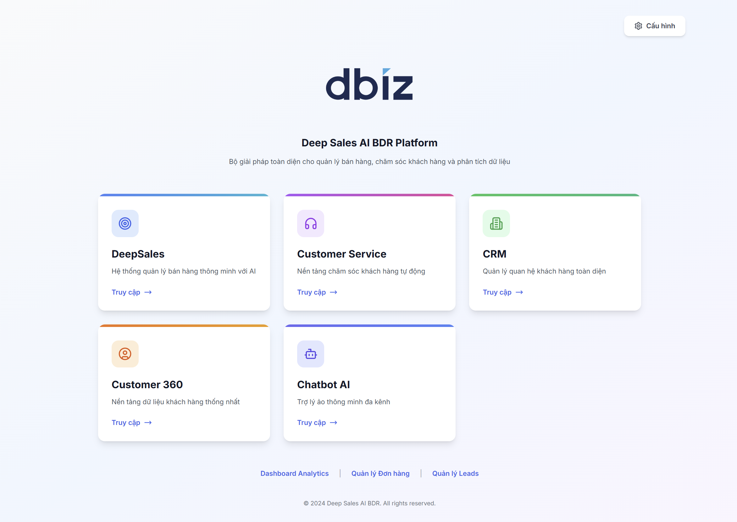 Sản phẩm: DBIZ Deep Sales AI BDR