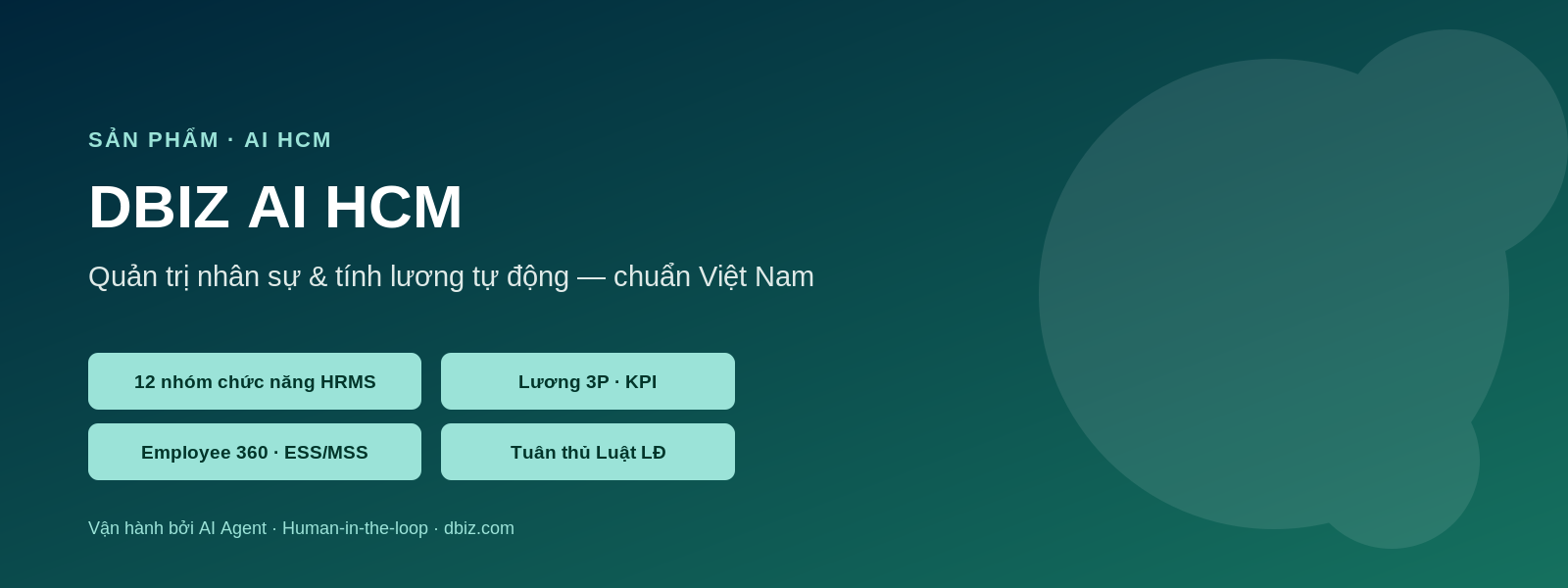 DBIZ AI HCM — Quản trị nhân sự & tính lương tự động